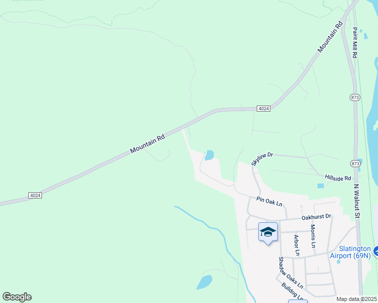map of restaurants, bars, coffee shops, grocery stores, and more near 2554 Mountain Road in Slatington