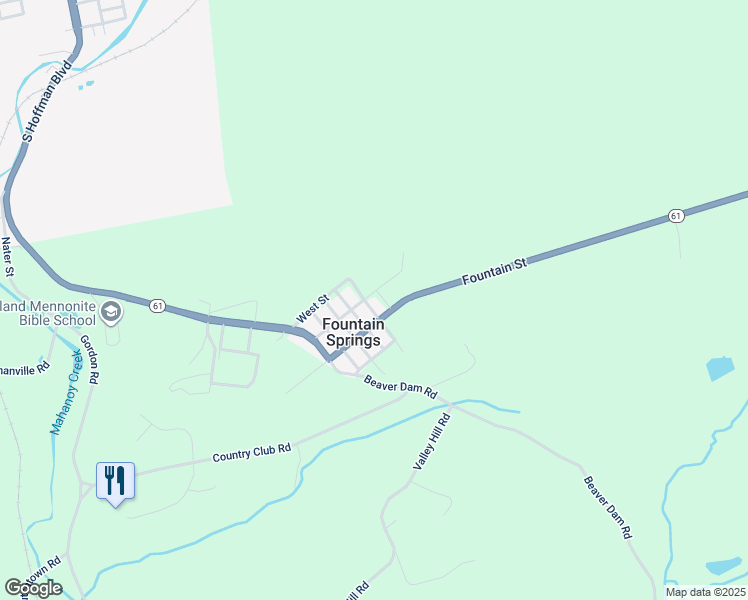 map of restaurants, bars, coffee shops, grocery stores, and more near 204 Peter Street in Ashland