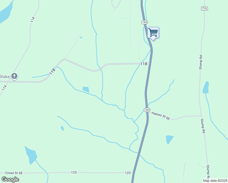 map of restaurants, bars, coffee shops, grocery stores, and more near 16364 Freed Street Southeast in Minerva