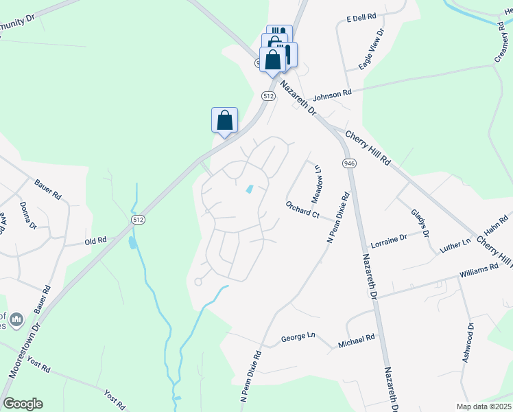 map of restaurants, bars, coffee shops, grocery stores, and more near 95 Hickory Hills Drive in Bath