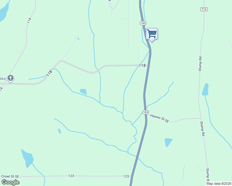 map of restaurants, bars, coffee shops, grocery stores, and more near 16364 Freed Street Southeast in Minerva