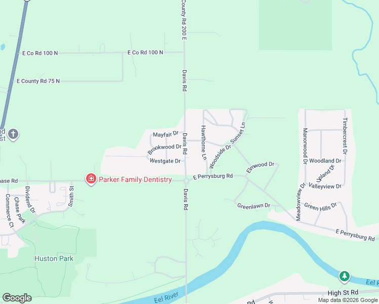 map of restaurants, bars, coffee shops, grocery stores, and more near 727 Hawthorne Lane in Logansport