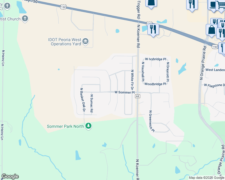 map of restaurants, bars, coffee shops, grocery stores, and more near 6902 North Ironwood Drive in Edwards