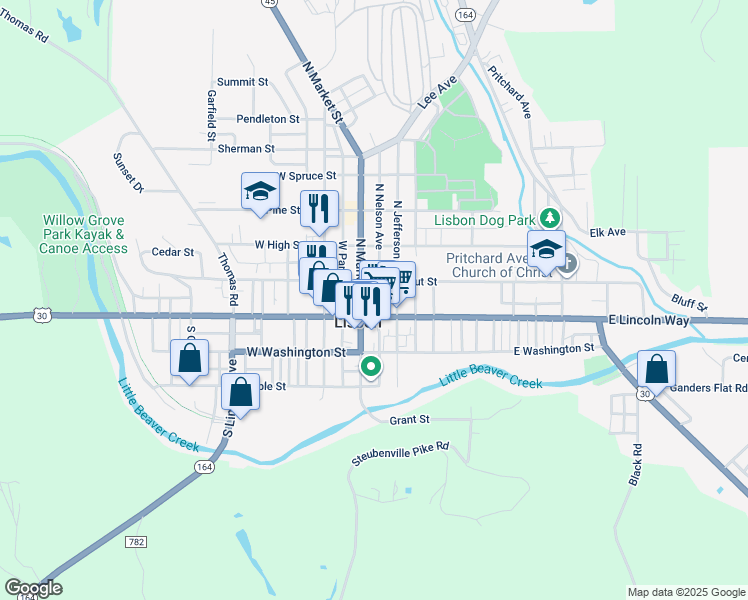 map of restaurants, bars, coffee shops, grocery stores, and more near 24 North Park Avenue in Lisbon