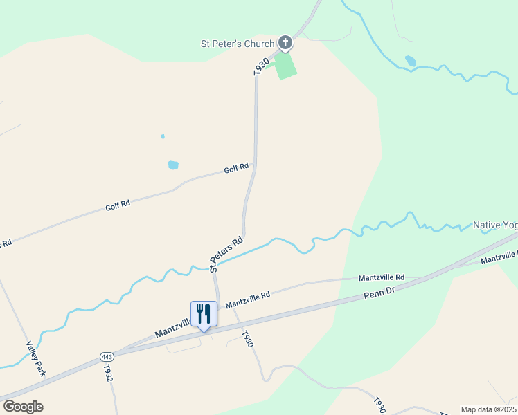map of restaurants, bars, coffee shops, grocery stores, and more near 80 Saint Peters Road in Andreas