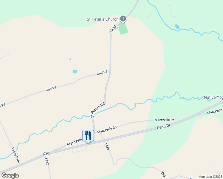 map of restaurants, bars, coffee shops, grocery stores, and more near 80 Saint Peters Road in Andreas