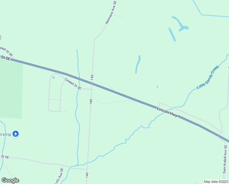 map of restaurants, bars, coffee shops, grocery stores, and more near Lincoln Highway in East Canton