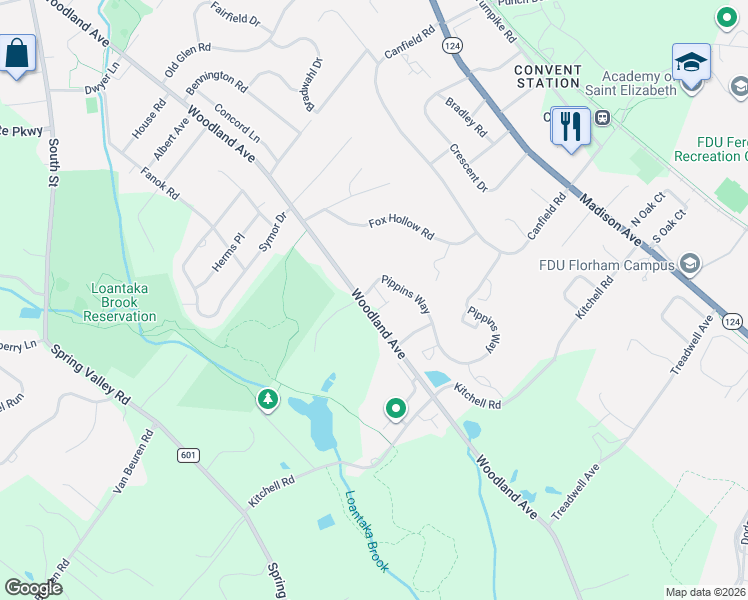 map of restaurants, bars, coffee shops, grocery stores, and more near 29 Cadence Court in Morristown