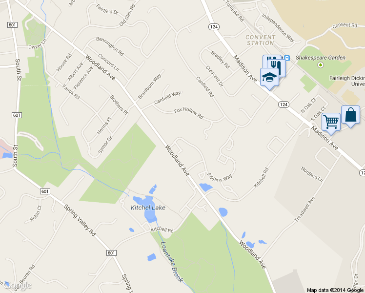 map of restaurants, bars, coffee shops, grocery stores, and more near 9 Cadence Court in Morristown