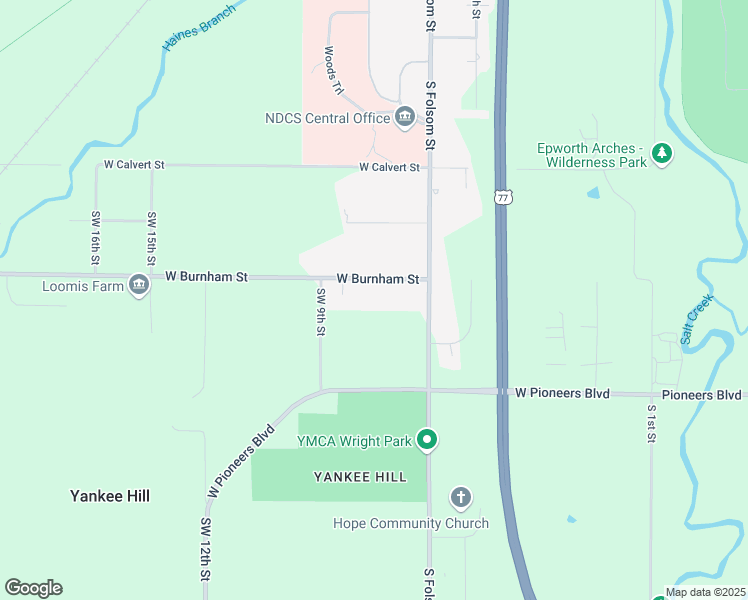 map of restaurants, bars, coffee shops, grocery stores, and more near 865 West Burnham Street in Lincoln