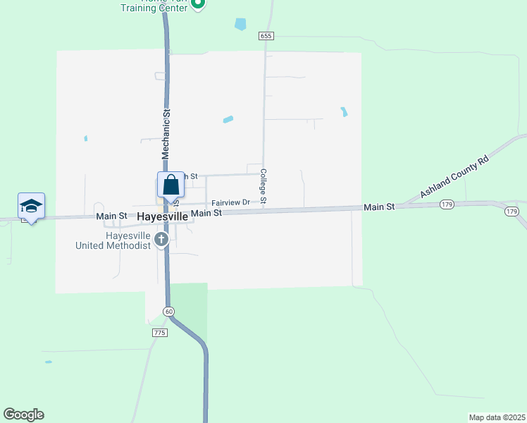 map of restaurants, bars, coffee shops, grocery stores, and more near in Hayesville