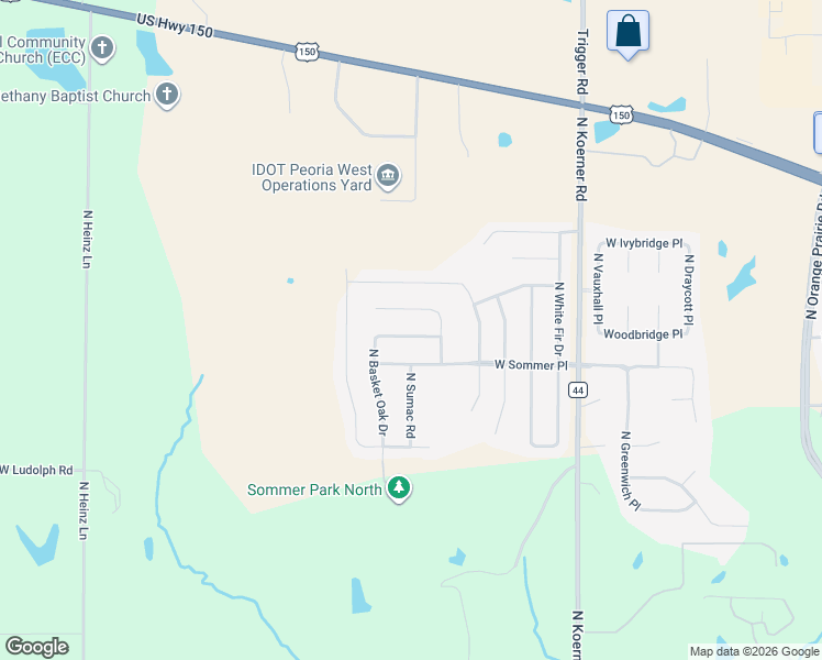 map of restaurants, bars, coffee shops, grocery stores, and more near 6414 W Hazel Nut Dr in Peoria