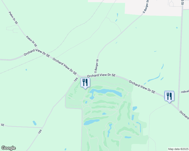 map of restaurants, bars, coffee shops, grocery stores, and more near 6340 Orchardview Drive Southeast in East Canton
