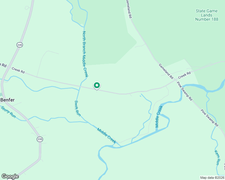 map of restaurants, bars, coffee shops, grocery stores, and more near 4596 Creek Road in Beavertown