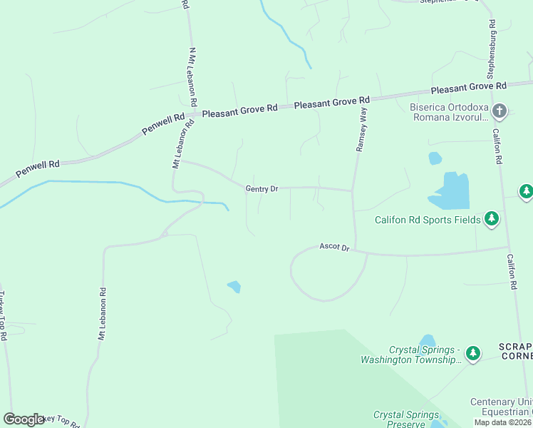 map of restaurants, bars, coffee shops, grocery stores, and more near 15 Gentry Drive in Washington Township