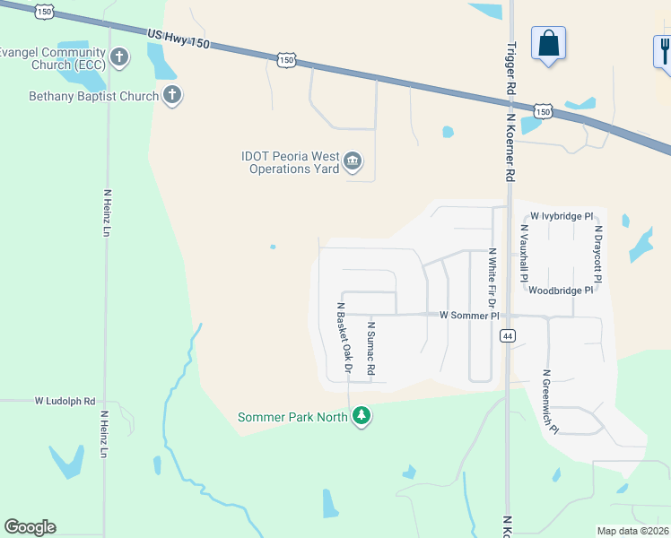 map of restaurants, bars, coffee shops, grocery stores, and more near 6518 West Callahan Court in Edwards