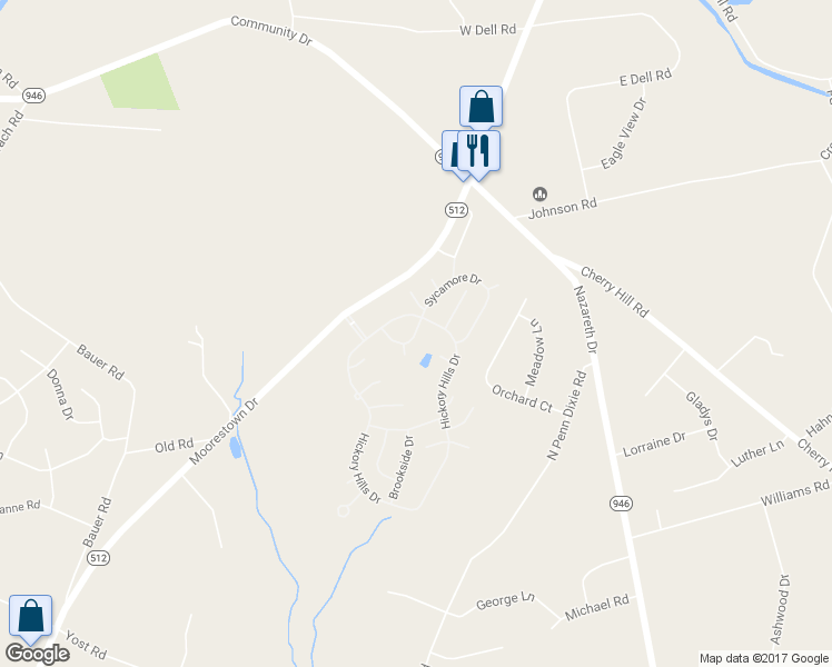 map of restaurants, bars, coffee shops, grocery stores, and more near 13 Sycamore Drive in Bath
