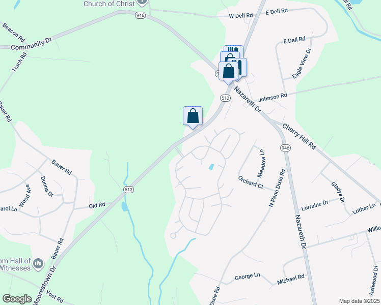 map of restaurants, bars, coffee shops, grocery stores, and more near 72 Hickory Hills Drive in Bath