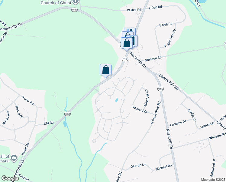map of restaurants, bars, coffee shops, grocery stores, and more near 12 Sycamore Drive in Bath