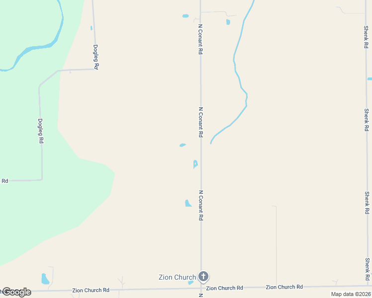 map of restaurants, bars, coffee shops, grocery stores, and more near 2650 North Conant Road in Elida