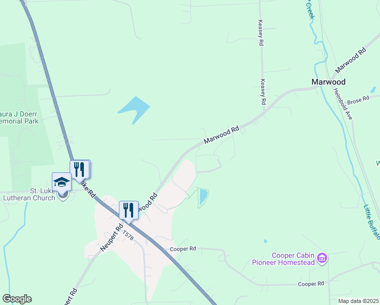 map of restaurants, bars, coffee shops, grocery stores, and more near 148 Marwood Road in Cabot