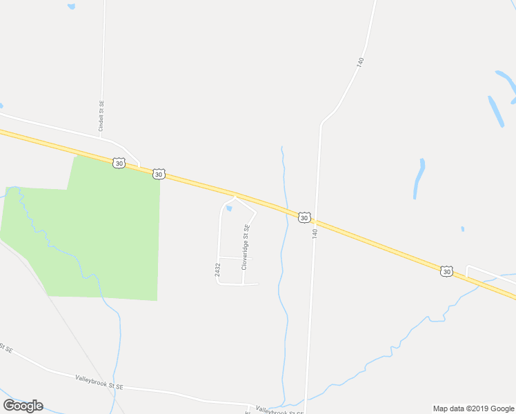 map of restaurants, bars, coffee shops, grocery stores, and more near 2023 Cloveridge Street Southeast in East Canton