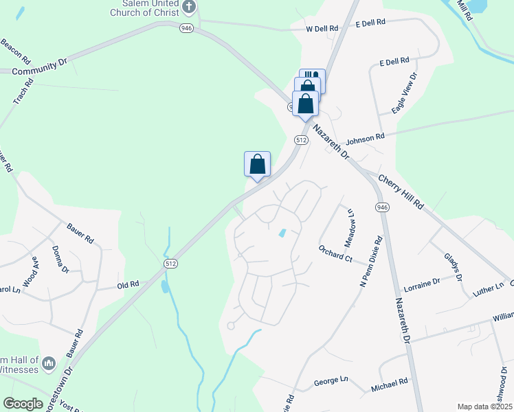 map of restaurants, bars, coffee shops, grocery stores, and more near 118 Hickory Hills Drive in Bath