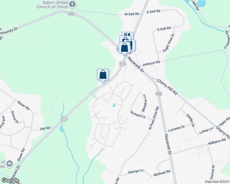 map of restaurants, bars, coffee shops, grocery stores, and more near 18 Sycamore Drive in Bath