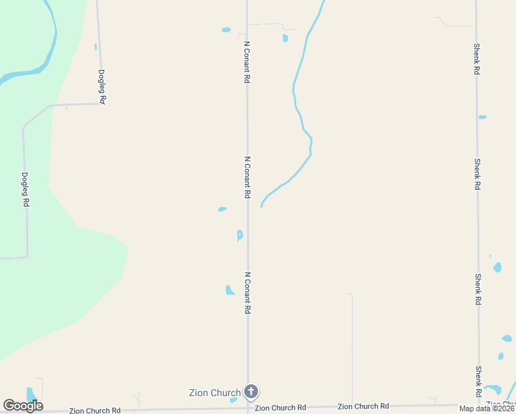 map of restaurants, bars, coffee shops, grocery stores, and more near 2650 North Conant Road in Elida