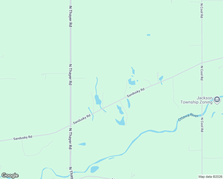 map of restaurants, bars, coffee shops, grocery stores, and more near 5165 Sandusky Road in Lima