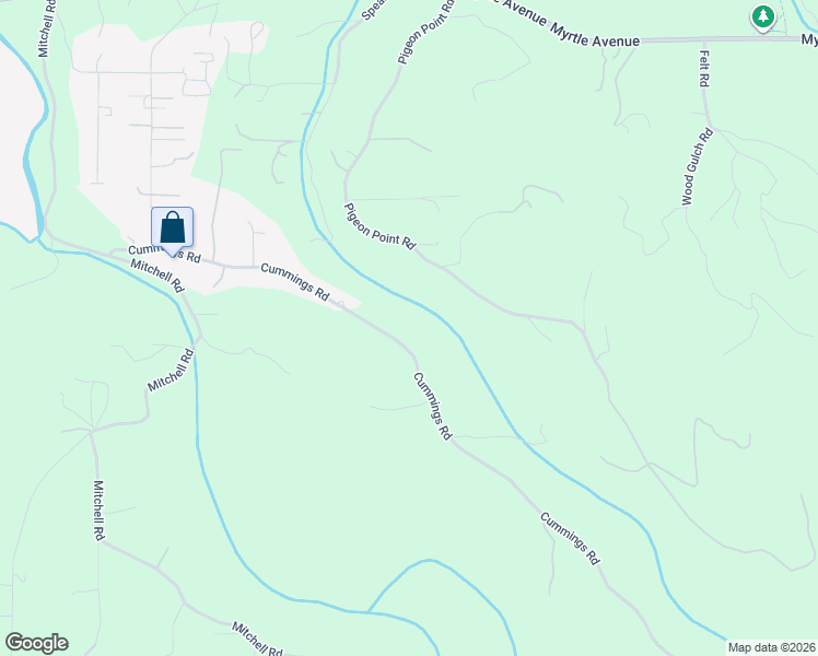 map of restaurants, bars, coffee shops, grocery stores, and more near 5079 Cummings Road in Eureka