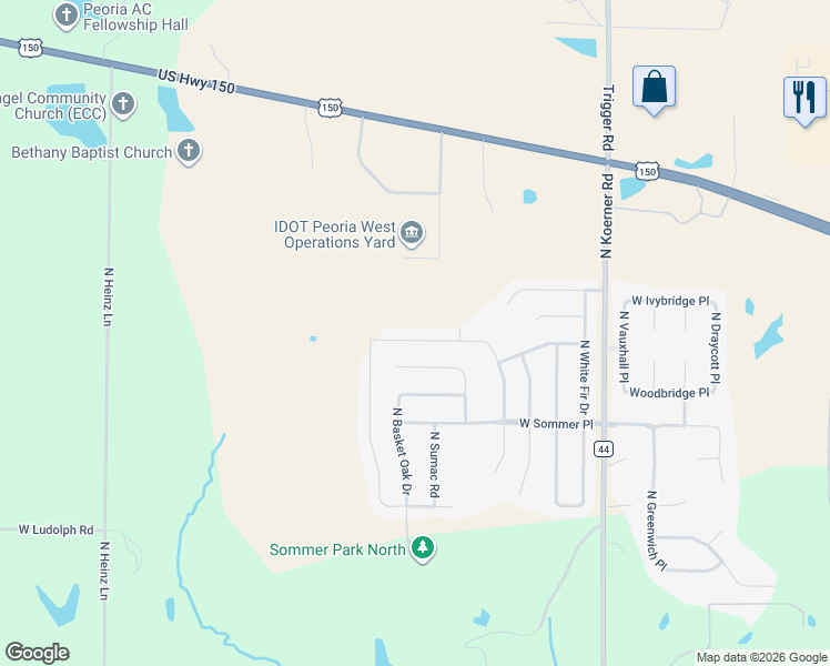 map of restaurants, bars, coffee shops, grocery stores, and more near 6517 West Hazel Nut Drive in Edwards