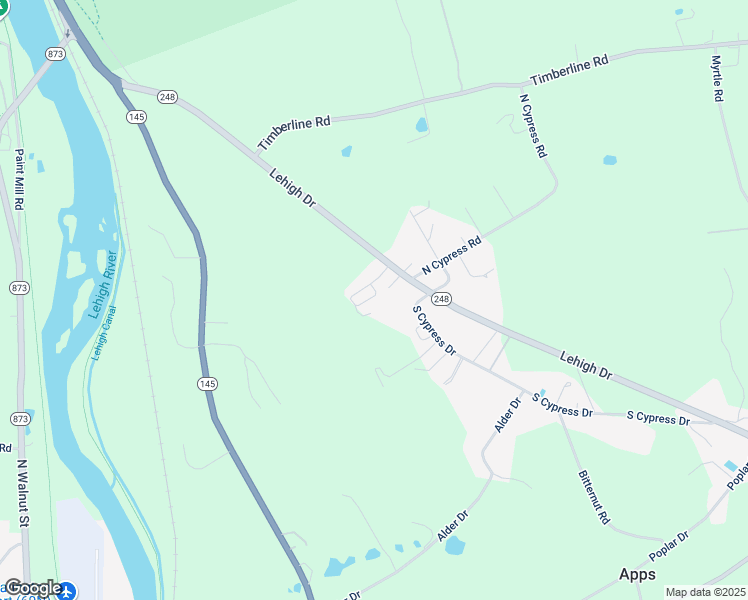 map of restaurants, bars, coffee shops, grocery stores, and more near 4847 Lehigh Drive in Walnutport