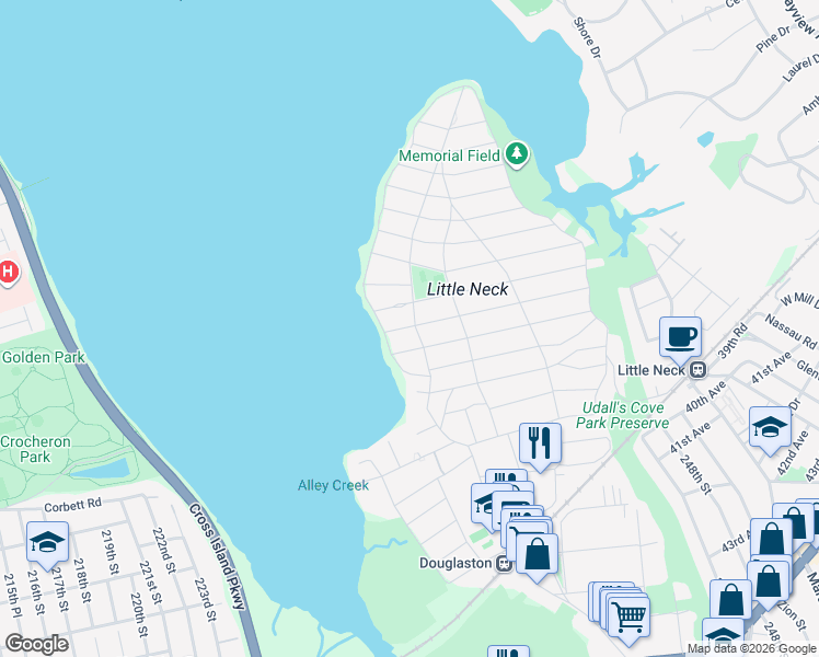 map of restaurants, bars, coffee shops, grocery stores, and more near 15 33rd Avenue in Queens