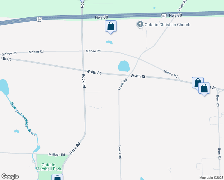 map of restaurants, bars, coffee shops, grocery stores, and more near 475-891 Lewis Road in Ontario