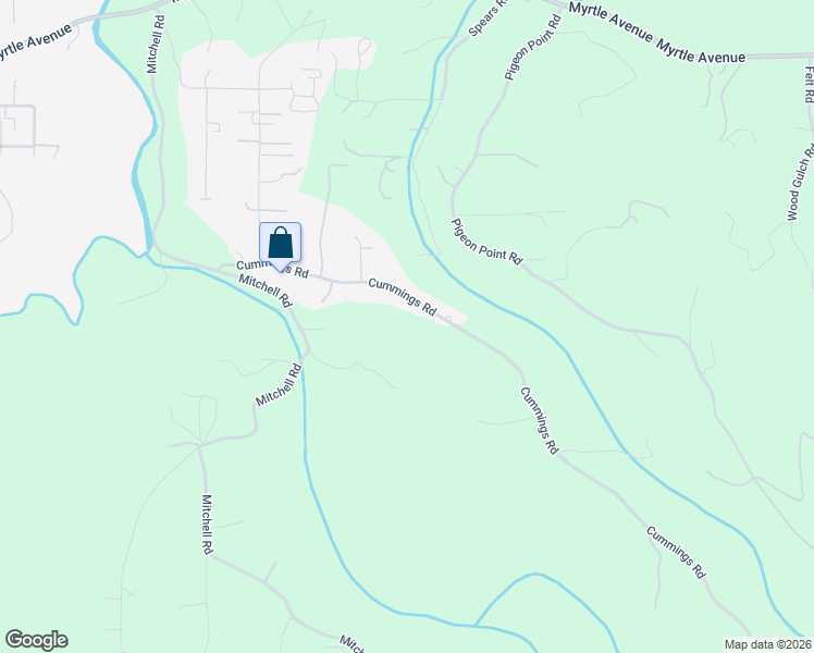 map of restaurants, bars, coffee shops, grocery stores, and more near 4870 Cummings Road in Eureka