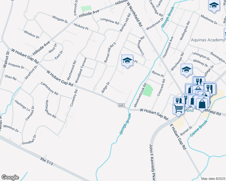map of restaurants, bars, coffee shops, grocery stores, and more near 4 Dawson Terrace in Livingston