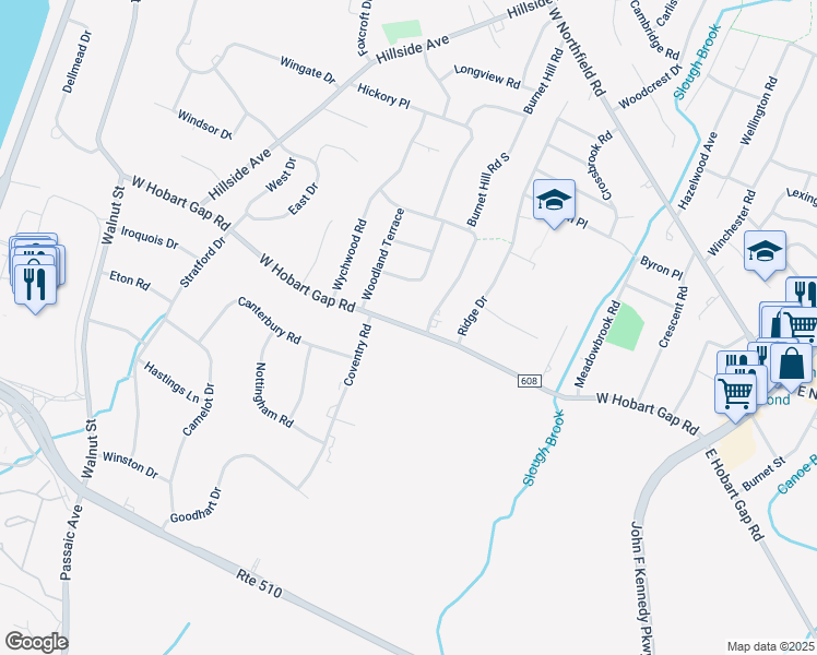 map of restaurants, bars, coffee shops, grocery stores, and more near West Hobart Gap Road in Livingston