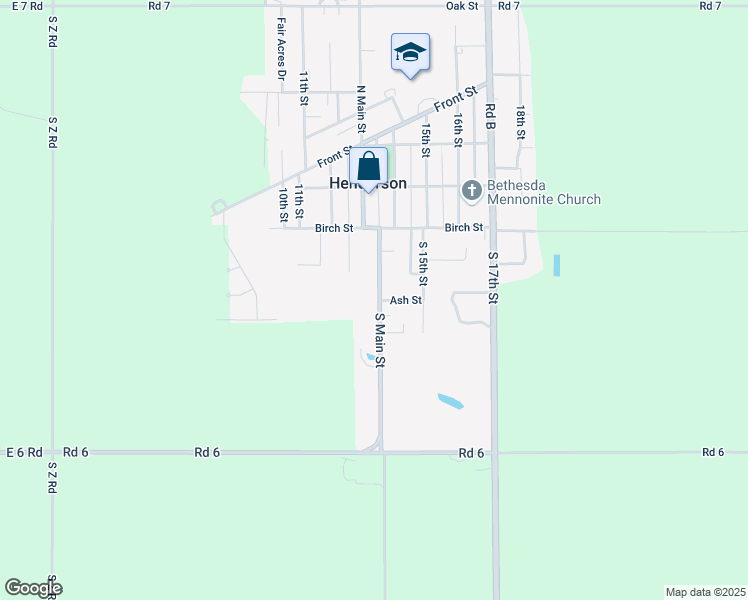 map of restaurants, bars, coffee shops, grocery stores, and more near 617 South Main Street in Henderson