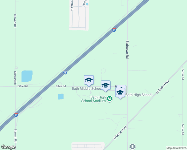 map of restaurants, bars, coffee shops, grocery stores, and more near 2591 Autumn Ridge Dr in Lima