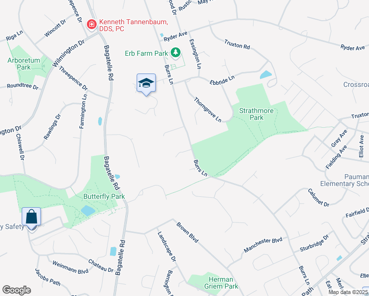map of restaurants, bars, coffee shops, grocery stores, and more near 3 Dooley Court in Dix Hills
