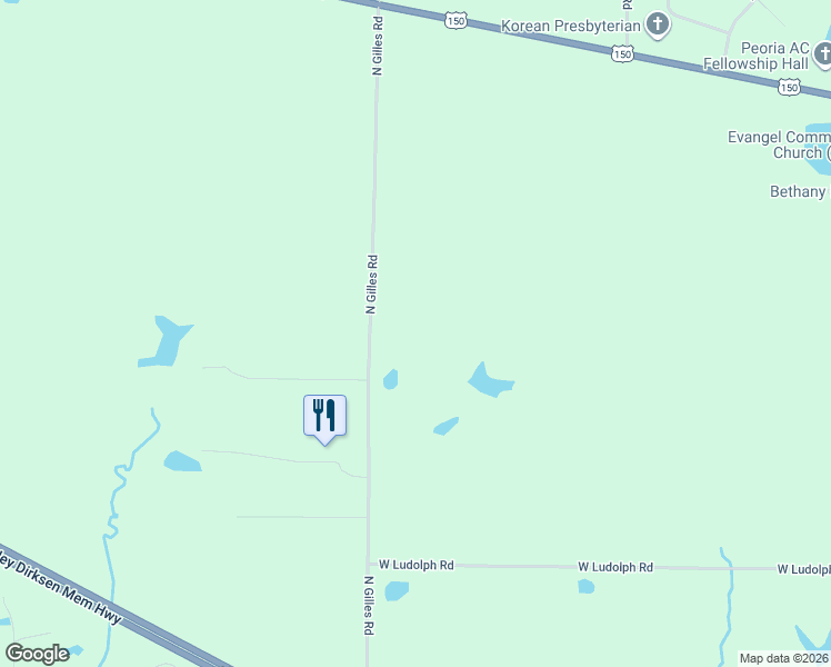 map of restaurants, bars, coffee shops, grocery stores, and more near 7214 North Gilles Road in Edwards