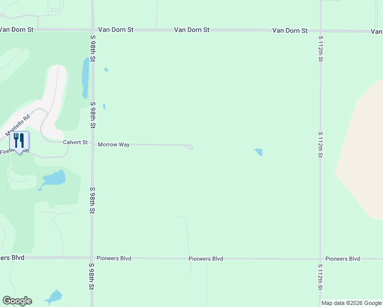 map of restaurants, bars, coffee shops, grocery stores, and more near 3600 South 98th Street in Lincoln