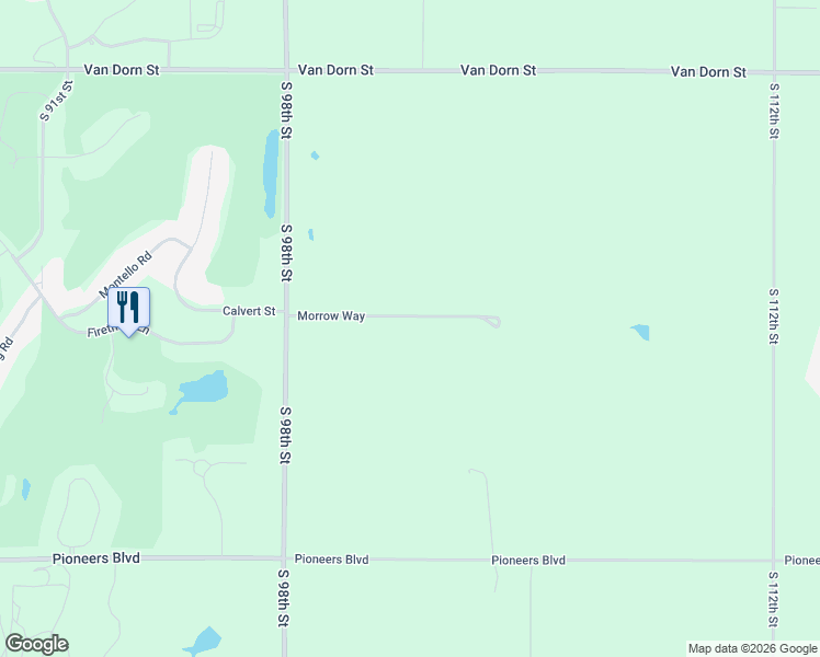 map of restaurants, bars, coffee shops, grocery stores, and more near 3600 South 98th Street in Lincoln