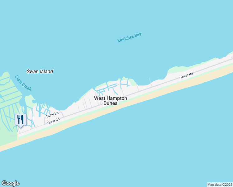 map of restaurants, bars, coffee shops, grocery stores, and more near 23 Cove Lane in Westhampton Beach