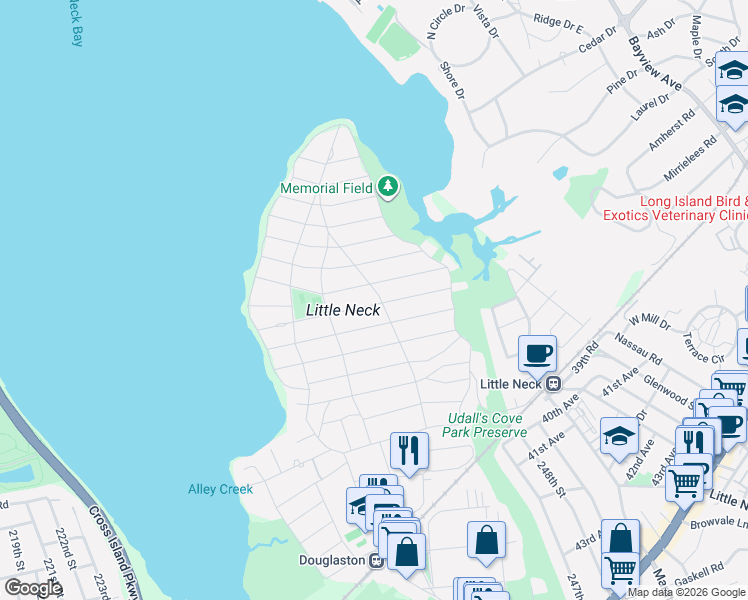 map of restaurants, bars, coffee shops, grocery stores, and more near 315 Beverly Road in Queens
