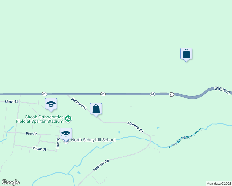 map of restaurants, bars, coffee shops, grocery stores, and more near 1018 Fountain Street in Ashland