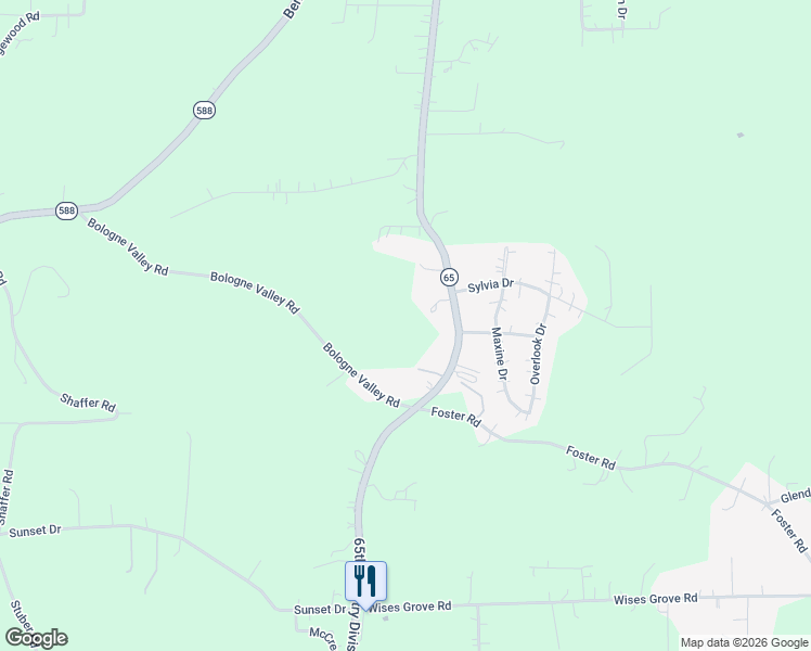 map of restaurants, bars, coffee shops, grocery stores, and more near 611 Mercer Road in Beaver Falls