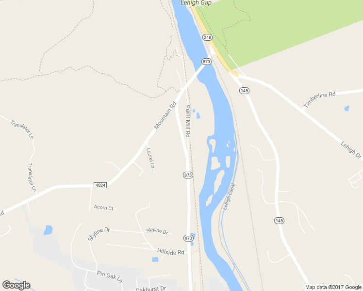 map of restaurants, bars, coffee shops, grocery stores, and more near 8646 Pennsylvania 873 in Slatington