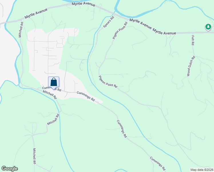 map of restaurants, bars, coffee shops, grocery stores, and more near 2966 Pigeon Point Rd in Eureka